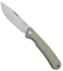 Kershaw Federalist Folding Knife Green Micarta (3.25&quot; Stonewash) 4320 | 151304