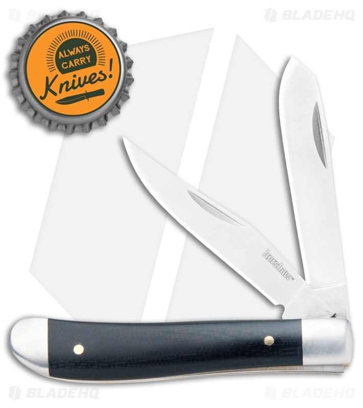 Kershaw Gadsden Trapper Slip Joint Knife 2.75" Black G-10 4381