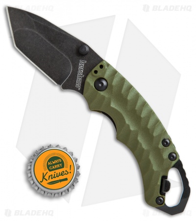 Kershaw Shuffle II Tanto Liner Lock Knife OD Green (2.25" BlackWash) 8750TOLBW