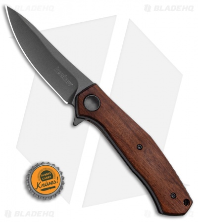 Kershaw Sinkevich Concierge Liner Lock Knife Wood (3.25" Gray) 4020WOOD