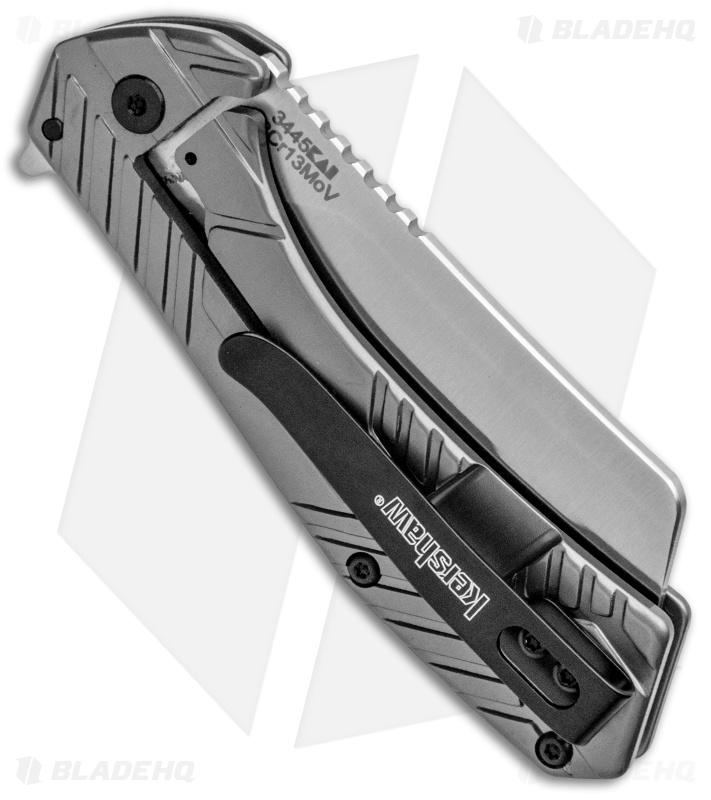 Kershaw Static Cleaver Frame Lock Knife Gray Stainless Steel (2.8" Satin) 3445