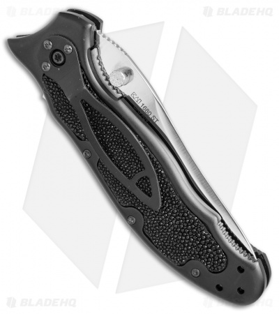 Kershaw Steven Seagal 1680ST Liner Lock Knife Ray Skin (3.5" Polish Serr) XXXX