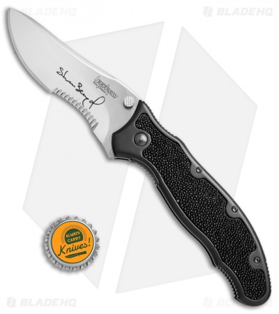 Kershaw Steven Seagal 1680ST Liner Lock Knife Ray Skin (3.5" Polish Serr) XXXX