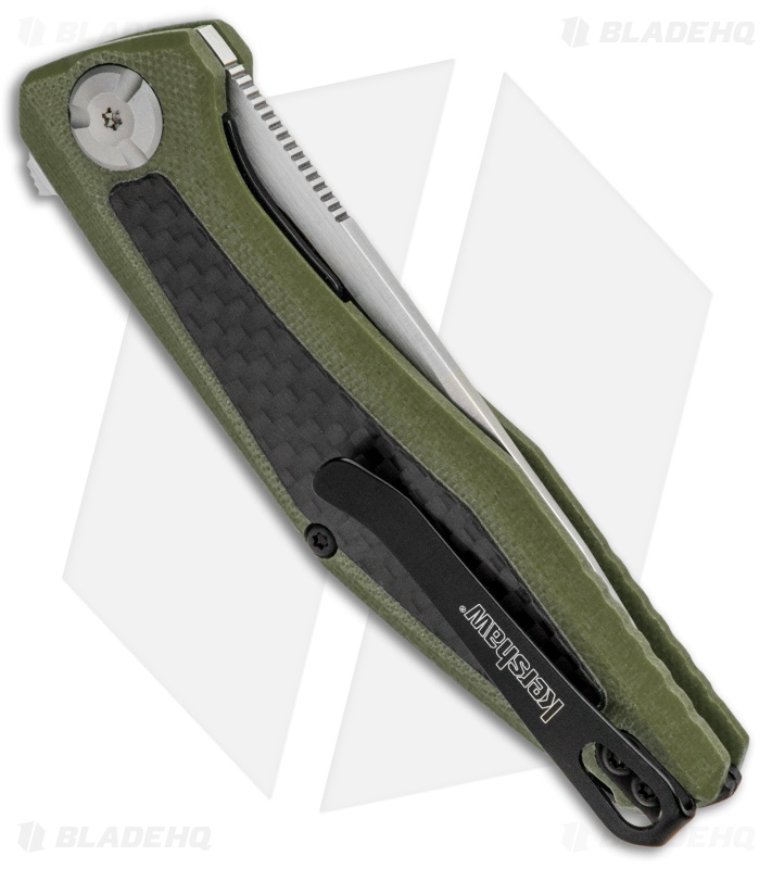 Kershaw Sinkevich Atmos Liner Lock Knife OD Green G-10/Carbon Fiber (3" Satin)