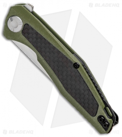 Kershaw Sinkevich Atmos Liner Lock Knife OD Green G-10/Carbon Fiber (3" Satin)