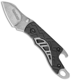 Kershaw Cinder Keychain Knife Bottle Opener (1.4" Stonewash) 1025