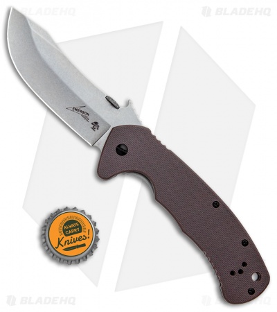 Kershaw CQC-11K D2 Frame Lock Knife Brown G-10 (3.5" Stonewash) 6031D2