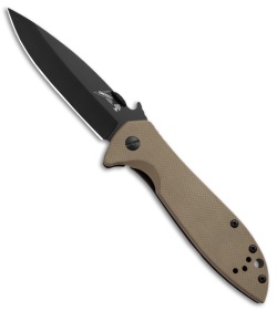 Kershaw Emerson CQC-4K Frame Lock Knife Brown G-10 (3.25" Black) 6054BRNBLK 