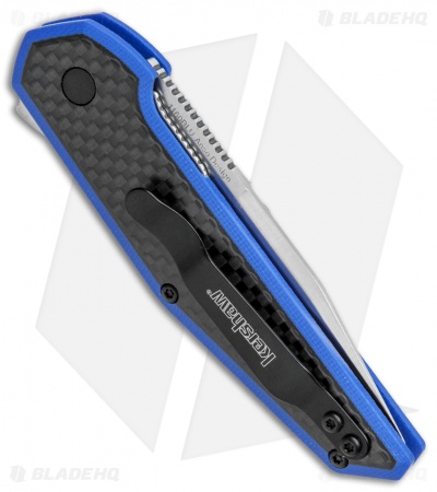 Kershaw Anso Fraxion Liner Lock Knife CF/Blue G-10 (2.75" Satin) 1160BLU