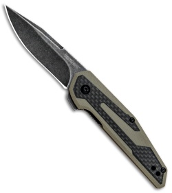 Kershaw Anso Fraxion Liner Lock Knife CF/Tan G-10(2.75"Blackwash)1160TANBW*DISC*