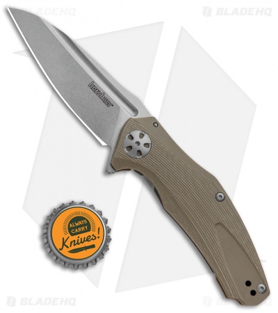 Kershaw Natrix Sub-Frame Lock Knife Tan G-10 (3.25" Stonewash) 7007TAN