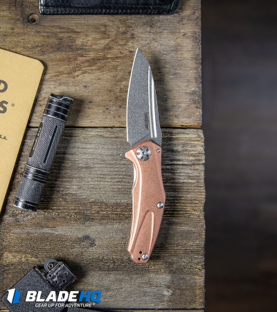 Kershaw Mini Natrix Sub-Frame Lock Knife Copper (2.75" Stonewash) 7006CU