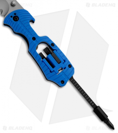 Kershaw Select Fire Knife Blue Multi-Tool (3.375" Bead Blast Plain) 1920BLSTWM