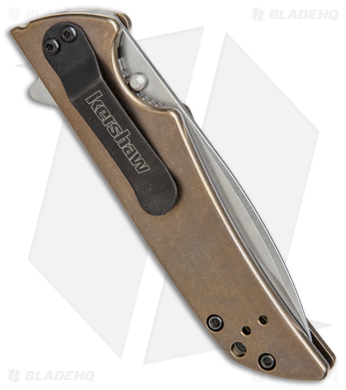 Kershaw Skyline Knife + Flytanium Bronze Titanium Scales (Stonewash