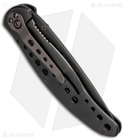 Kershaw Vapor II Frame Lock Knife Black SS (3.5" Black Serr)