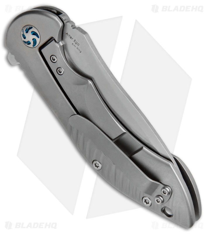 Kizer Alter Ego Frame Lock Flipper Knife Titanium (3.5" Stonewash) Ki4492