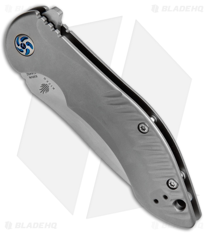 Kizer Alter Ego Frame Lock Flipper Knife Titanium (3.5" Stonewash) Ki4492