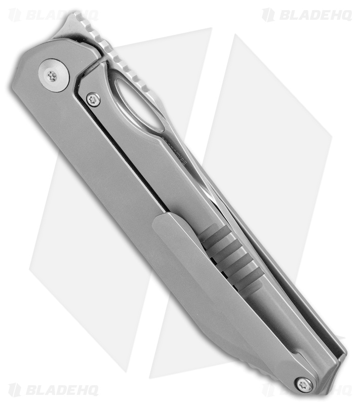 Kizer Assassin Clip Point Frame Lock Front Flipper Knife Titanium (3.15