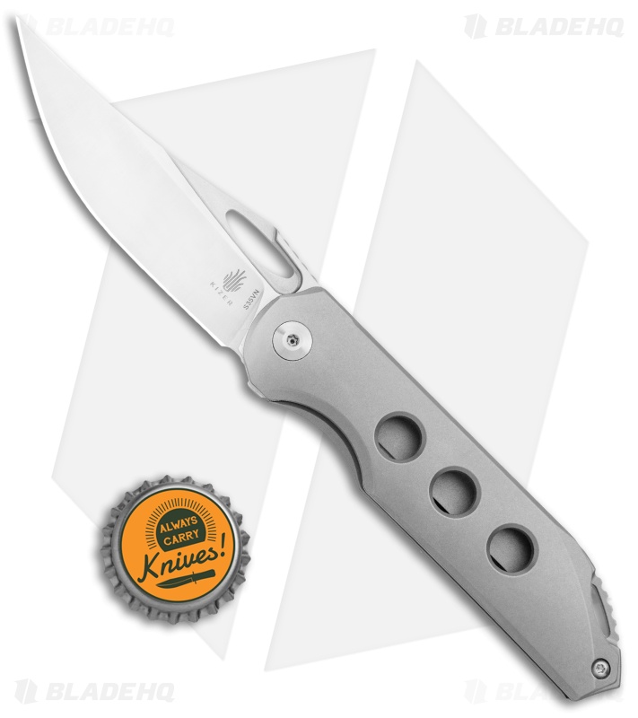 Kizer Assassin Frame Lock Front Flipper Knife Titanium 3 Hole