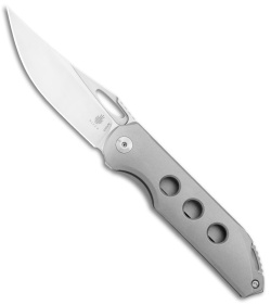 Kizer Assassin Frame Lock Front Flipper Knife Titanium 3 Hole (3.15" Satin) 