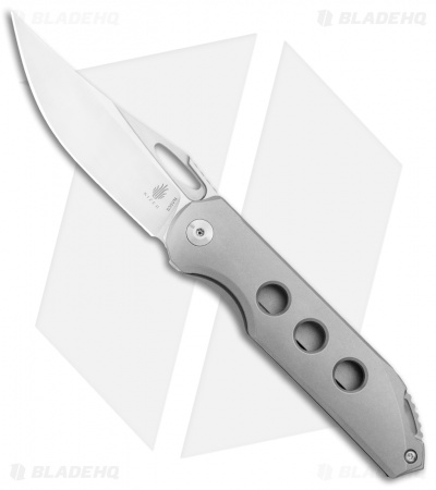 Kizer Assassin Frame Lock Front Flipper Knife Titanium 3 Hole (3.15" Satin) 