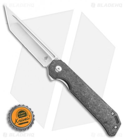 Kizer Begleiter Tanto Liner Lock Flipper Knife CF (3.5" Satin) Ki4458T3