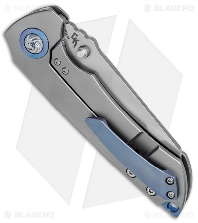 Kizer CK Critical Frame Lock Knife Blue Pivot (3.6" Stonewash) Ki4508A1