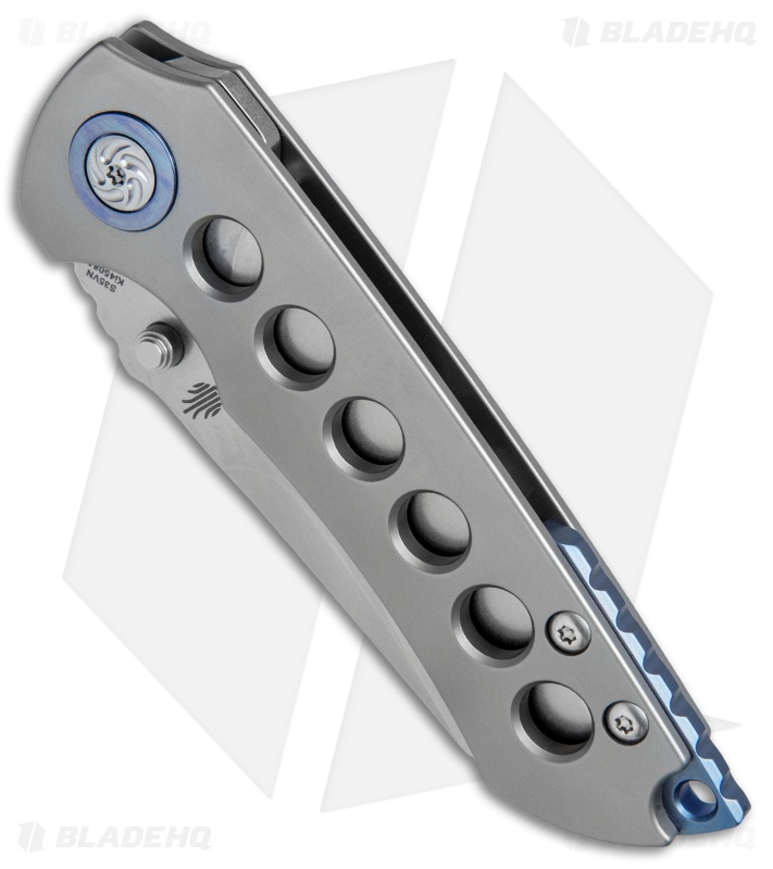 Kizer CK Critical Frame Lock Knife Blue Pivot (3.6" Stonewash) Ki4508A1