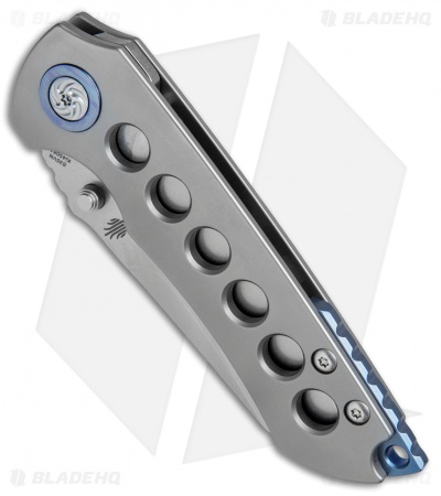 Kizer CK Critical Frame Lock Knife Blue Pivot (3.6" Stonewash) Ki4508A1