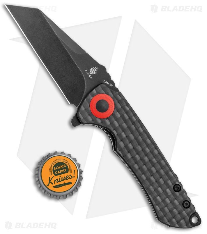 Kizer CK Knifeworks Mini Critical Liner Lock Knife Carbon Fiber (3" Black)