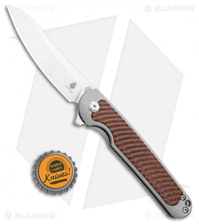 Kizer Clutch Frame Lock Knife Brown Micarta (3.39" Satin) Ki4556A1