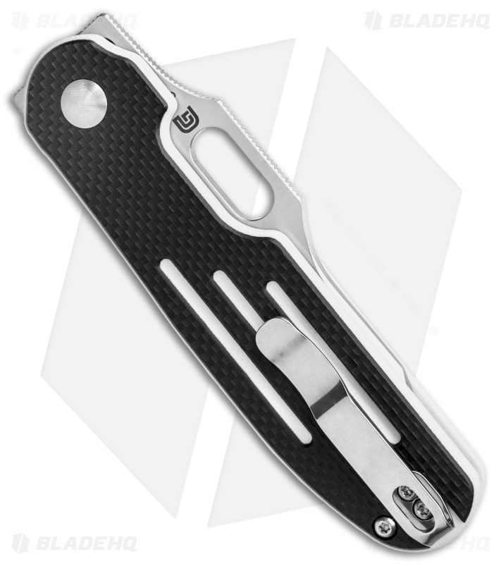 Kizer Cormorant Plunge Lock Knife Black/White Lines G-10 (3.25" Satin) Ki4562A2