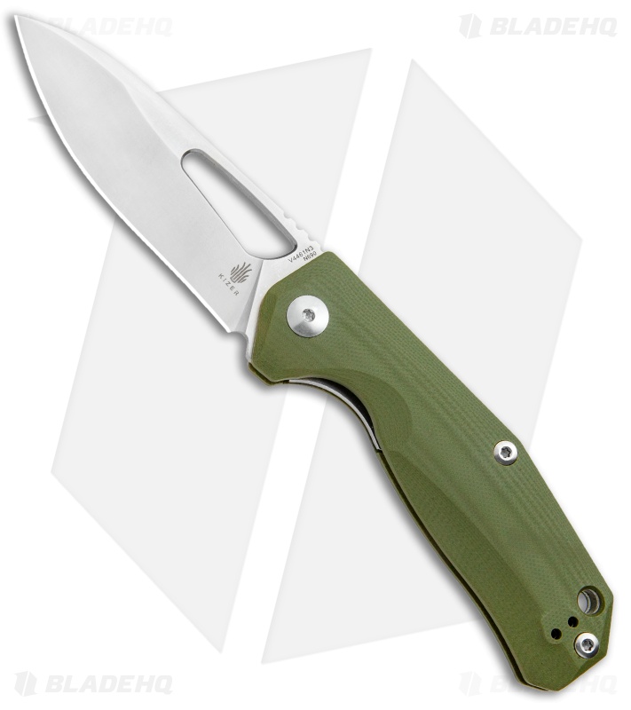 Kizer Vanguard Kesmec Liner Lock Knife OD Green G-10 (3.25" Satin) V4461N3