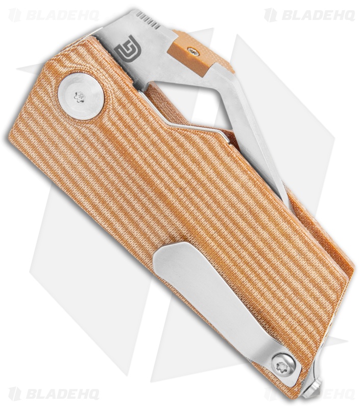 ララベル★ Kizer Cyber Blade Frame Lock Knife Brown Micarta - Blade HQ