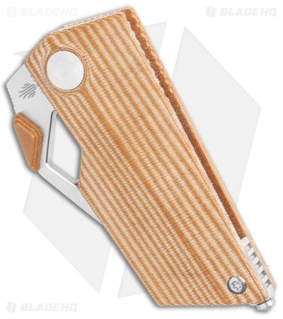 Kizer Cyber Blade Frame Lock Knife Brown Micarta (2.1" Satin) V2563-A