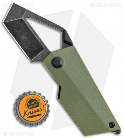 Kizer Cyber Blade Liner Lock Knife Green G-10 (2.1" Black) V2563