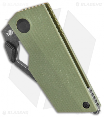 Kizer Cyber Blade Liner Lock Knife Green G-10 (2.1" Black) V2563