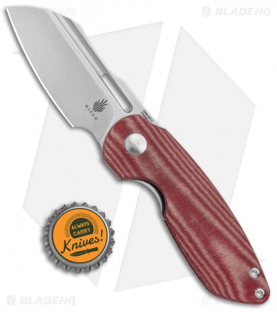 Kizer D.O.C.K. October Liner Lock Knife Red Micarta (2.9" Satin) V3569