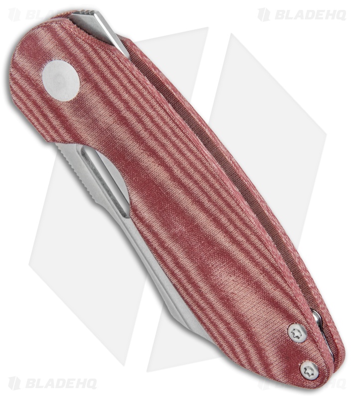 Kizer D.O.C.K. October Liner Lock Knife Red Micarta (2.9" Satin) V3569