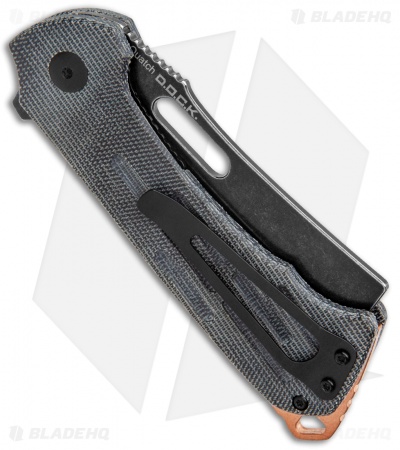 Kizer D.O.C.K. Quatch Cleaver Liner Lock Knife Black Micarta (2.9" Black SW)