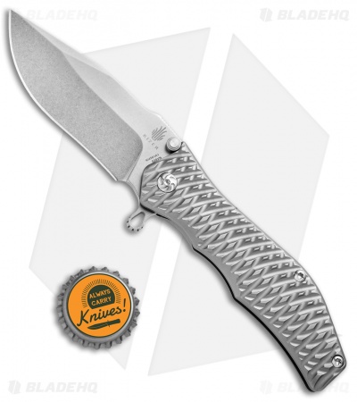 Kizer Darrel Ralph Gunhammer Bowie Frame Lock Knife (3.5" Stonewash) Ki4501A1