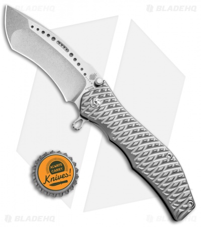 Kizer Darrel Ralph Gunhammer Radian Recurve Knife (3.5" Stonewash) Ki4501A2