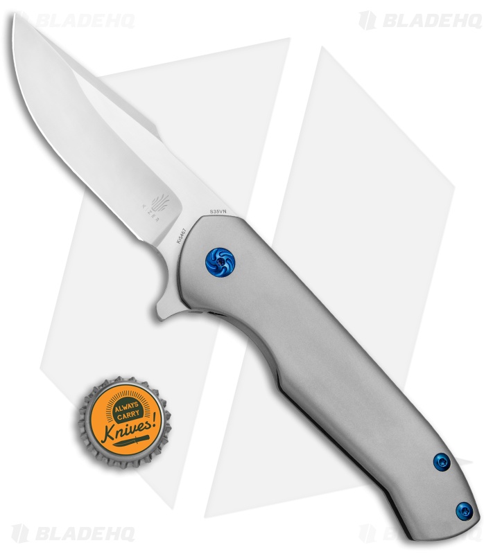 Kizer Degnan Kane Flipper Frame Lock Knife Titanium (3.75