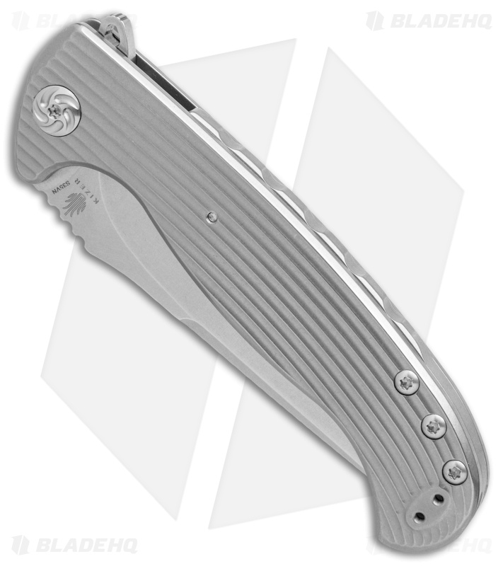 Kizer Diskin Toro Frame Lock Knife Titanium (3.8" Stonewash) Ki4503