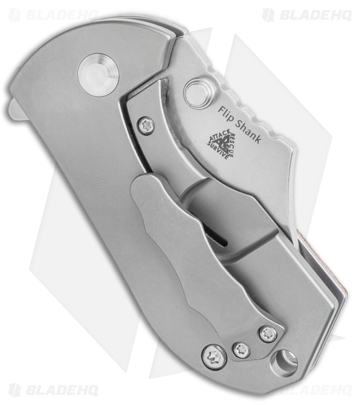 Kizer Flip Shank Frame Lock Knife Tan Micarta (2" Stonewash) Ki2521A3