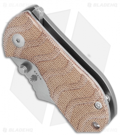 Kizer Flip Shank Frame Lock Knife Tan Micarta (2" Stonewash) Ki2521A3