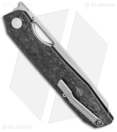 Kizer Genie Liner Lock Knife Carbon Fiber (3.40" Stonewash) Ki4545A2