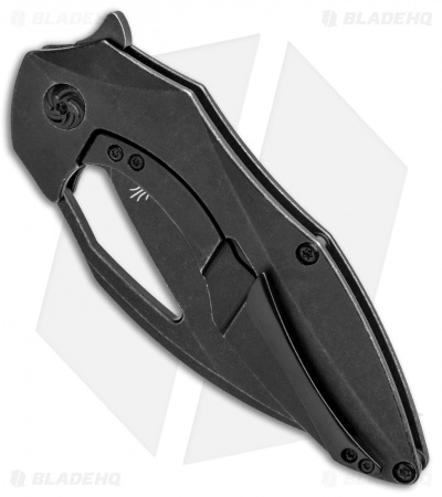 Kizer Isham Megatherium Left Hand Flipper Knife Ti (3.6" Black SW) KI4502L2