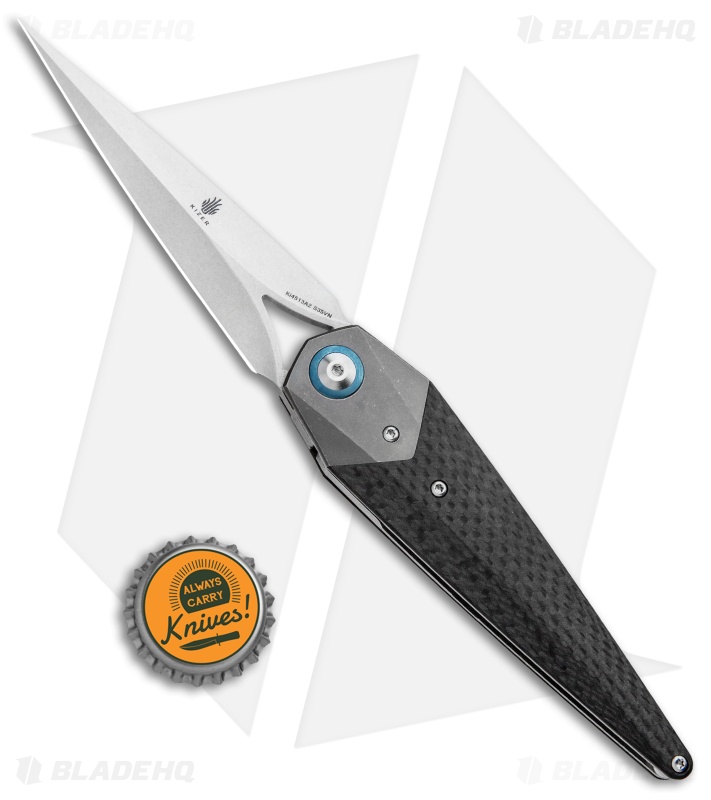 Kizer Isham Soze Dagger Liner Lock Knife Carbon Fiber (3.65