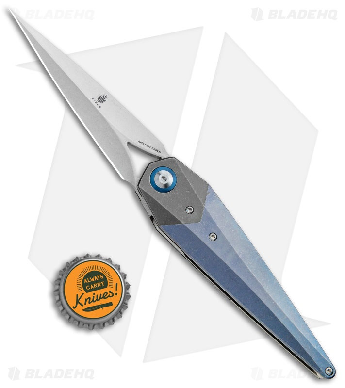ソマリDGJW Kizer Isham Soze - Dagger Liner Lock Knife | Black + Blue